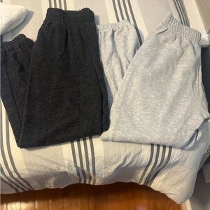 Black and Gray Sweatpants